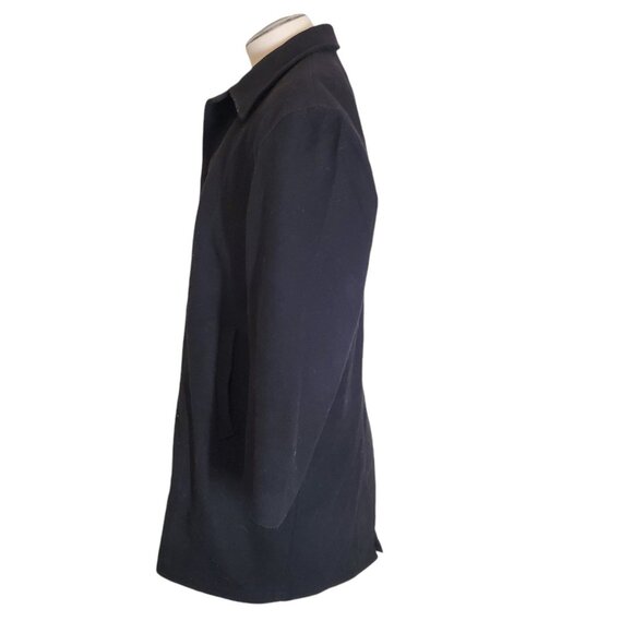 Claiborne Men's Italian Wool Peacoat Overcoat Black Sz M - Picture 2 of 6